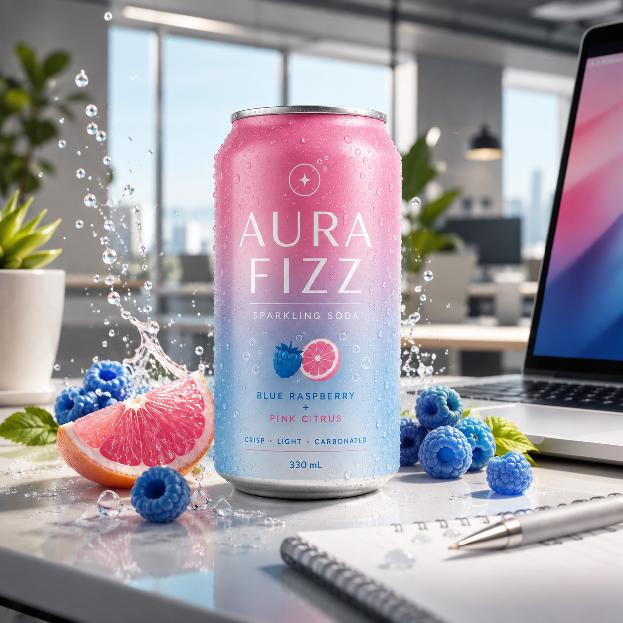 Aura Fizz during the workday